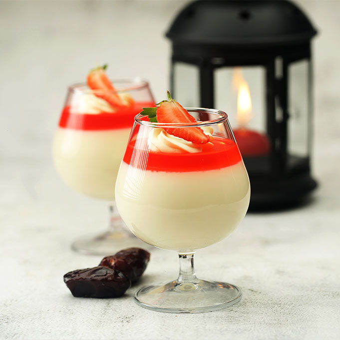 Sherbet Jelly with Rosewater Panna Cotta Milkmaid Sri Lanka